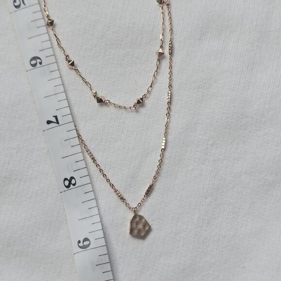 Kendra Scott Clove Multi-Strand Layered Necklace Rose Gold Color - Picture 5 of 5